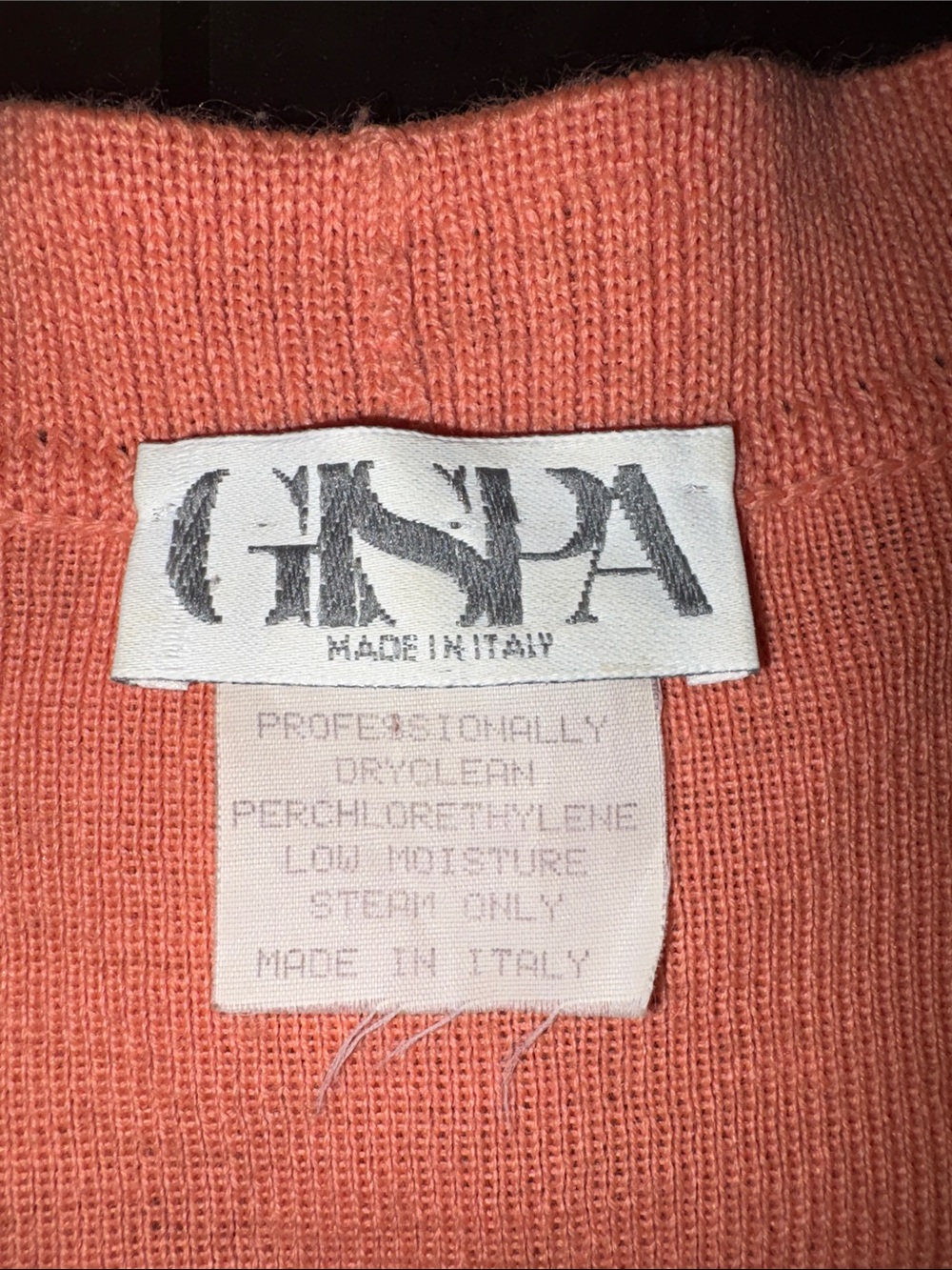 GISPA Coral Button Front Pocket Cardigan VINTAGE WOOL - Picture 2 of 2